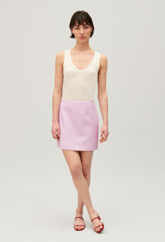 224SELMATWEED : Short Skirts color ECRU