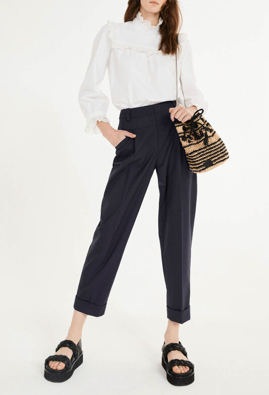 121PALA : Jeans and Trousers color NAVY