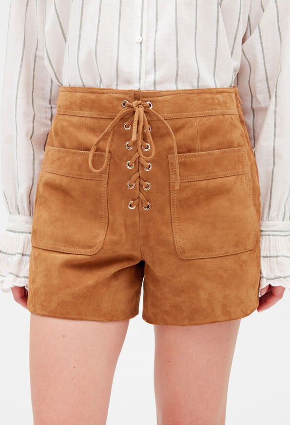 223CHRIS : Shorts couleur CAMEL