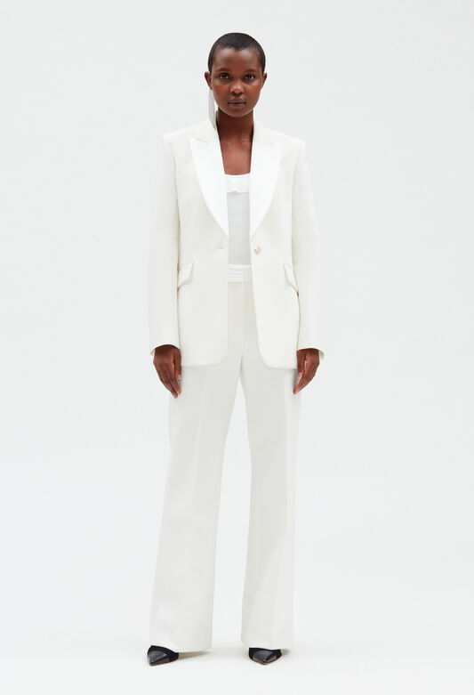 223VELOURS : Vestes de tailleur couleur BLANC