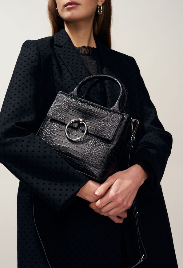 ANOUCK SMALL REPTILE CROCO ANOUCK SMALL REPTILE CROCO : Outlet color Black