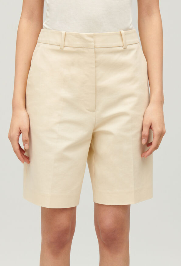 224EIRQUECOTON : Shorts couleur BEIGE CLAIR