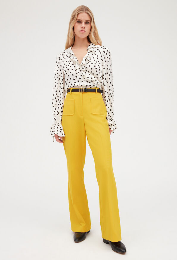 223PLAYER : Jeans and Trousers color YELLOW