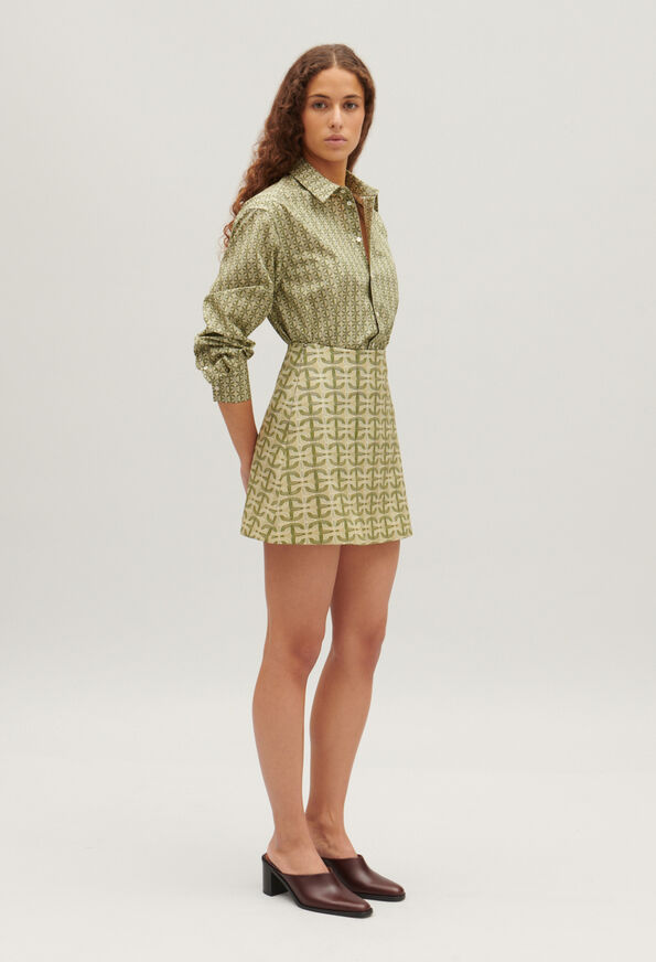 224SUMIMONO : Short Skirts color DARK PRINT