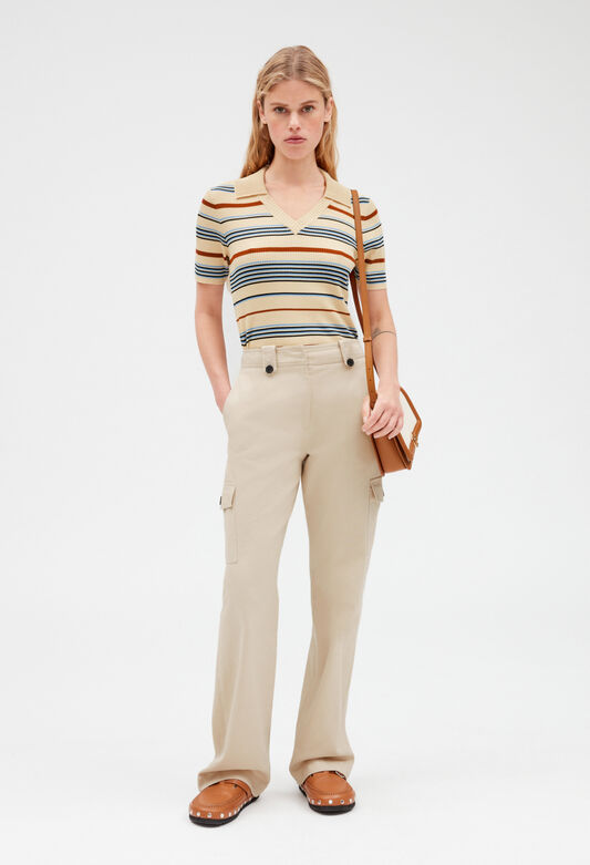 223PETER : Jeans and Trousers color BEIGE MARBLE