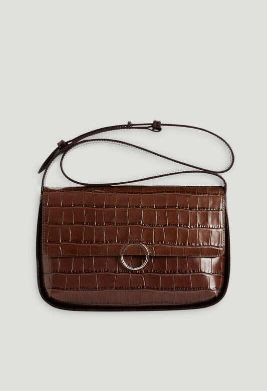224ALIXFAKECROCO : Leather Bags color BROWN