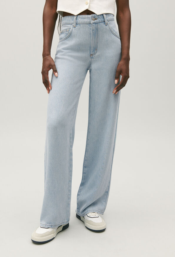 123PLATANA : Pantalons et Jeans couleur DENIM CLAIR