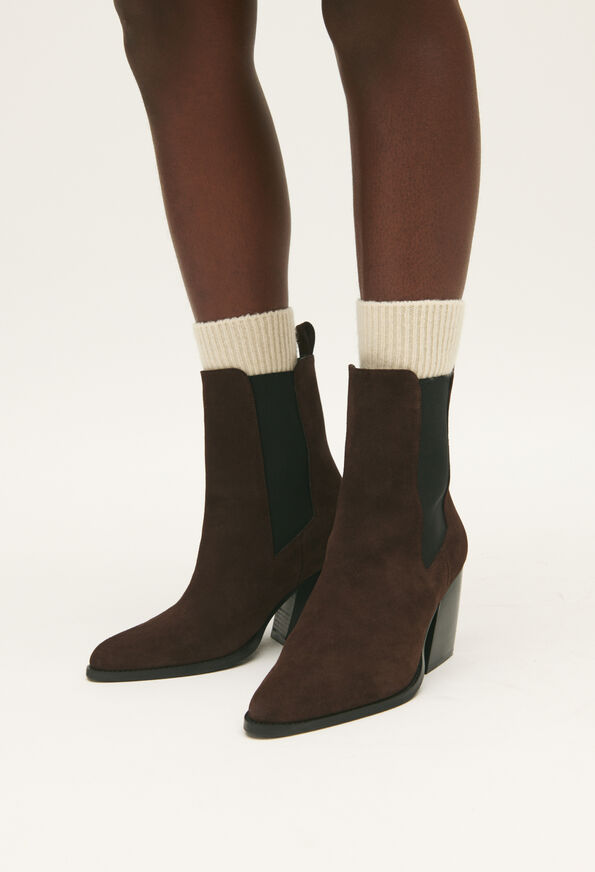 123ARABICASUEDE : Ankle Boots color CHOCOLATE