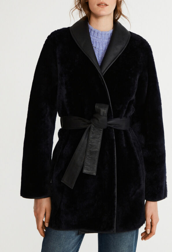 120FIDELE : Shearling color NAVY