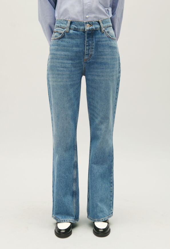 123PLANETEBLEU : Jeans and Trousers color DENIM MID BLUE