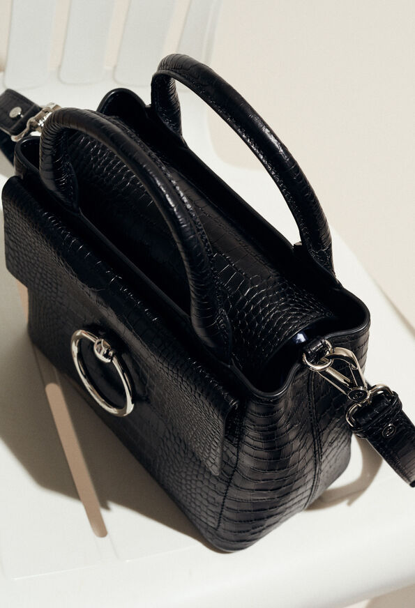ANOUCK SMALL REPTILE CROCO ANOUCK SMALL REPTILE CROCO : Outlet color Black