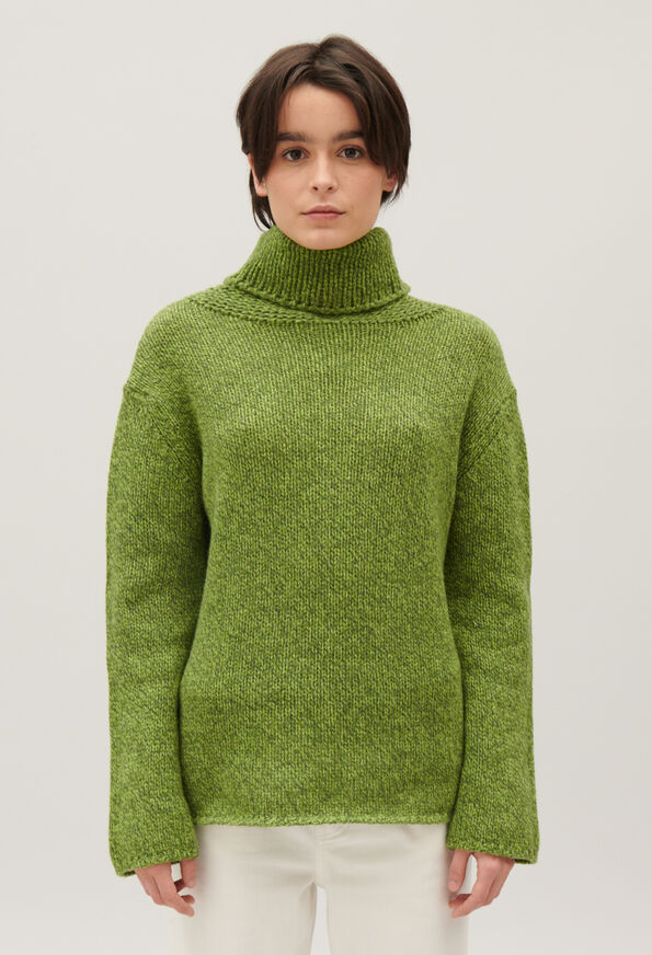 224MANIOC : Wool sweaters color MATCHA