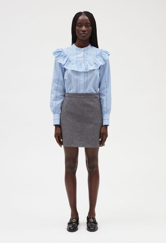 223SONGE : Skirts & Shorts color MOTTLED GREY