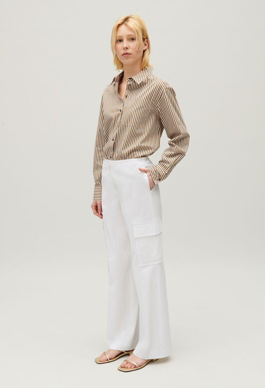 224PABLO : Jeans and Trousers color WHITE