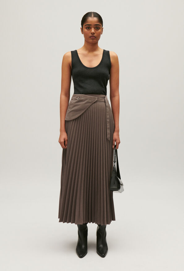 224SATURNE : Skirts & Shorts color BROWN ICE