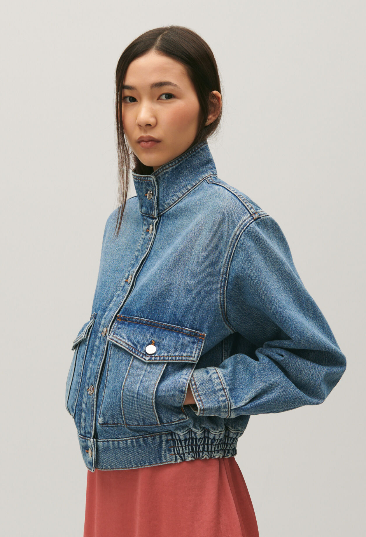 Cropped denim jacket with sequins PINKO → Shop Online