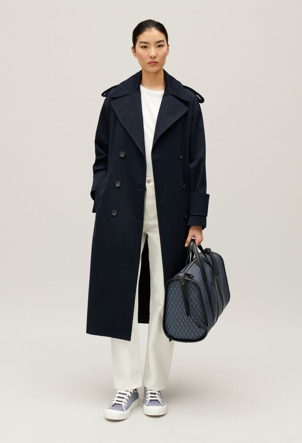 224GWENDAL : Trench Coats color NAVY