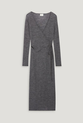 Light grey wool jersey midi dress | Claudie Pierlot