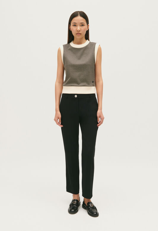 121POUPIN : Jeans and Trousers color BLACK