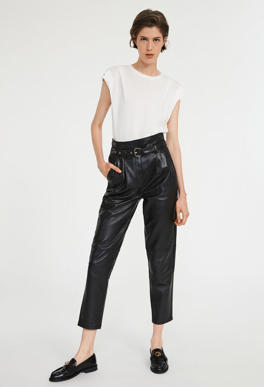 122CALYPSO : Jeans and Trousers color BLACK