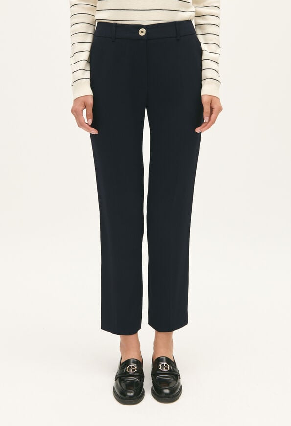 121POUPIN : Jeans and Trousers color NAVY