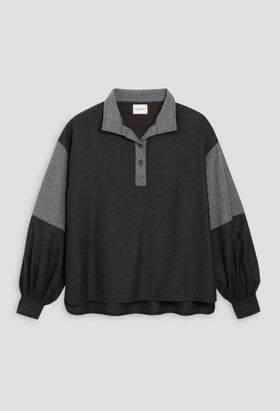Dark grey loose-fit blouse | Claudie Pierlot
