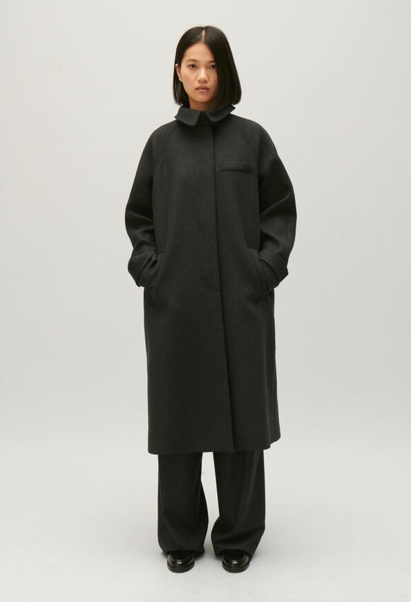 224GUSTAVE : Long Coats color MOTTLED GREY