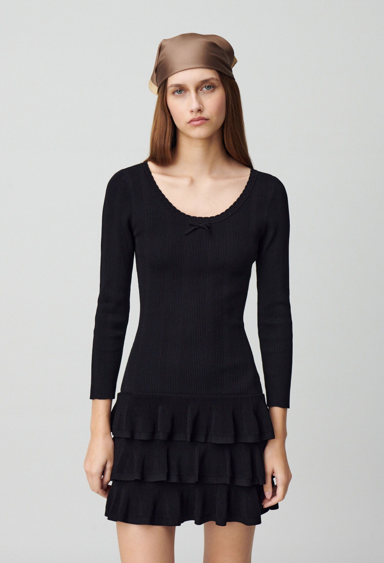 Robe courte maille fine