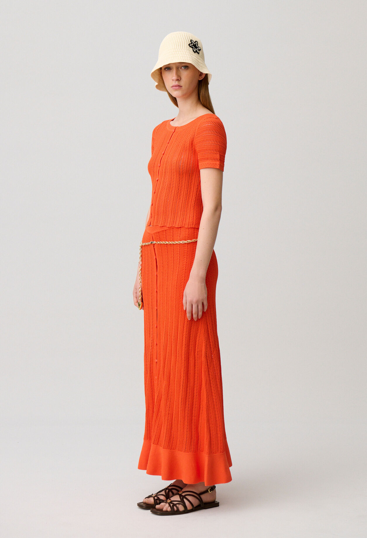 Top crochet manches courtes