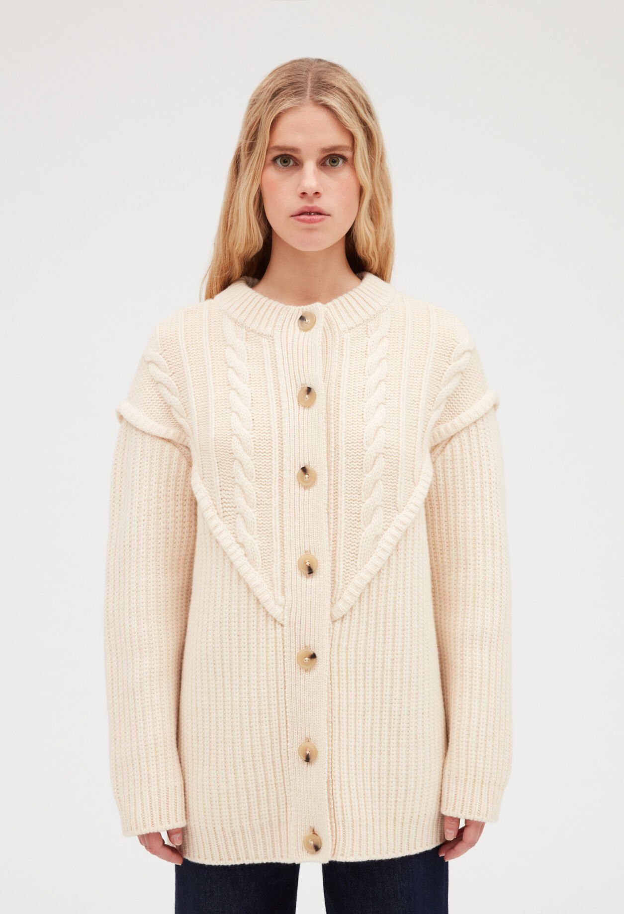 Wool buttoned waistcoat