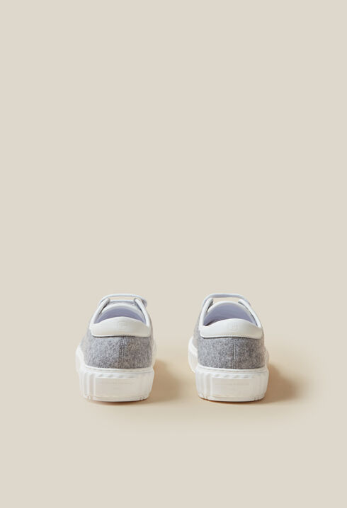 Grey felt trainers