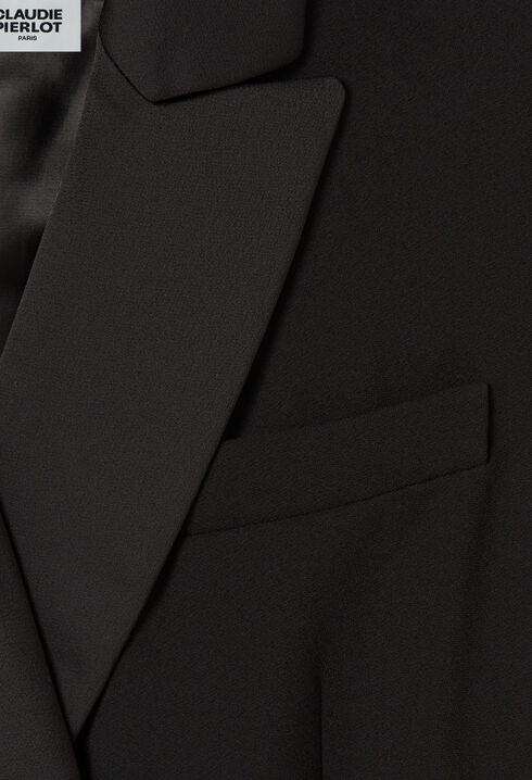 Veste tailleur boutonnée ceinturée