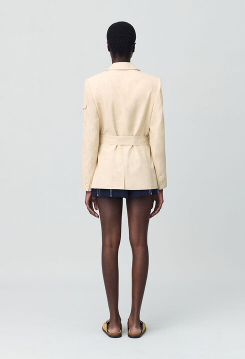 Veste saharienne ceinturée