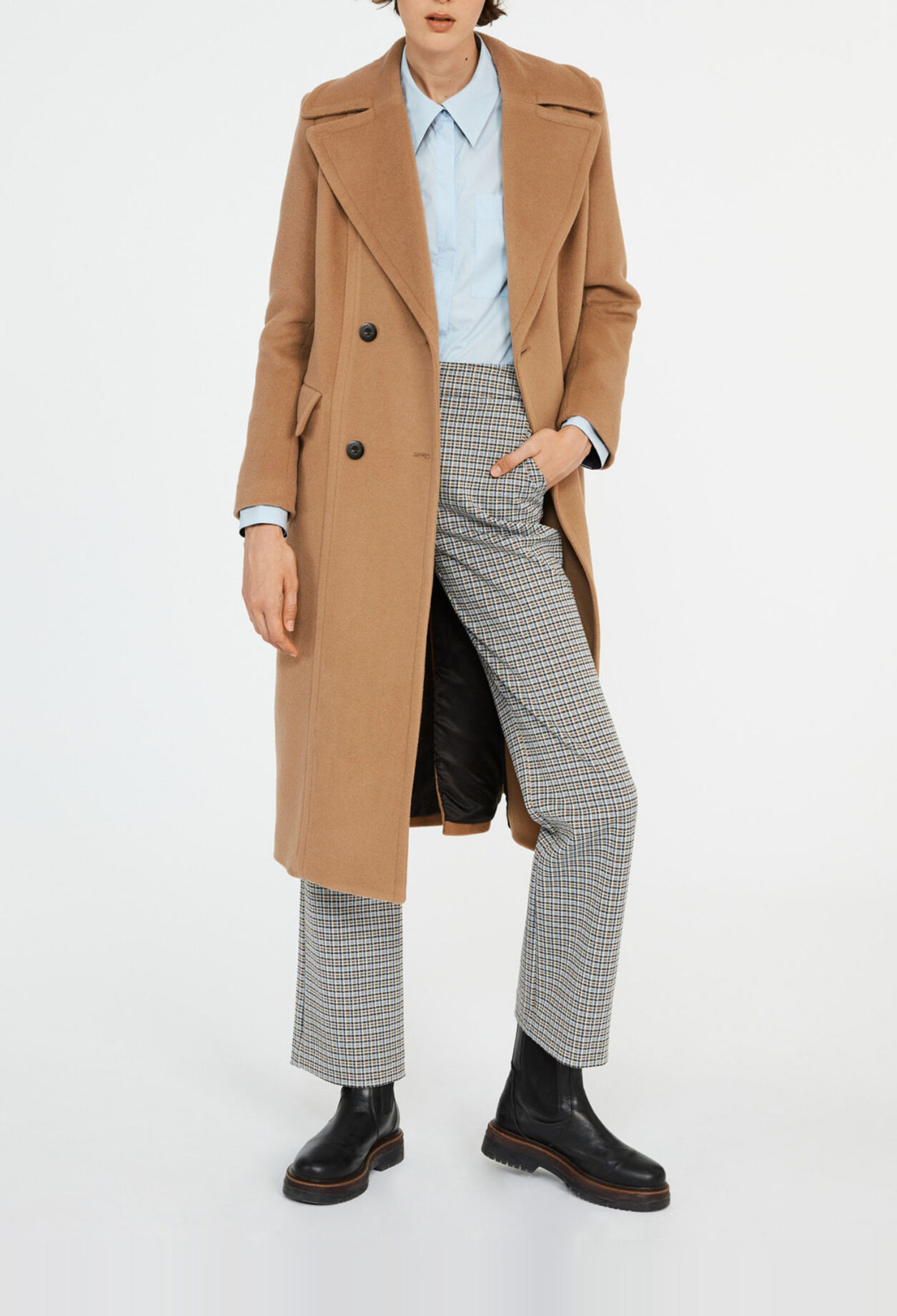 Manteau long croisé