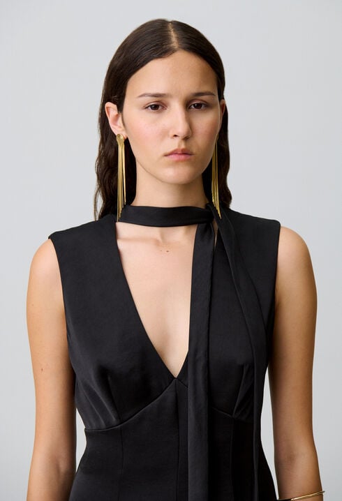 Fluid satin jumpsuit