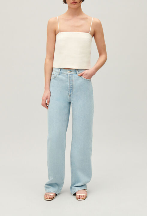 Tweed crop top