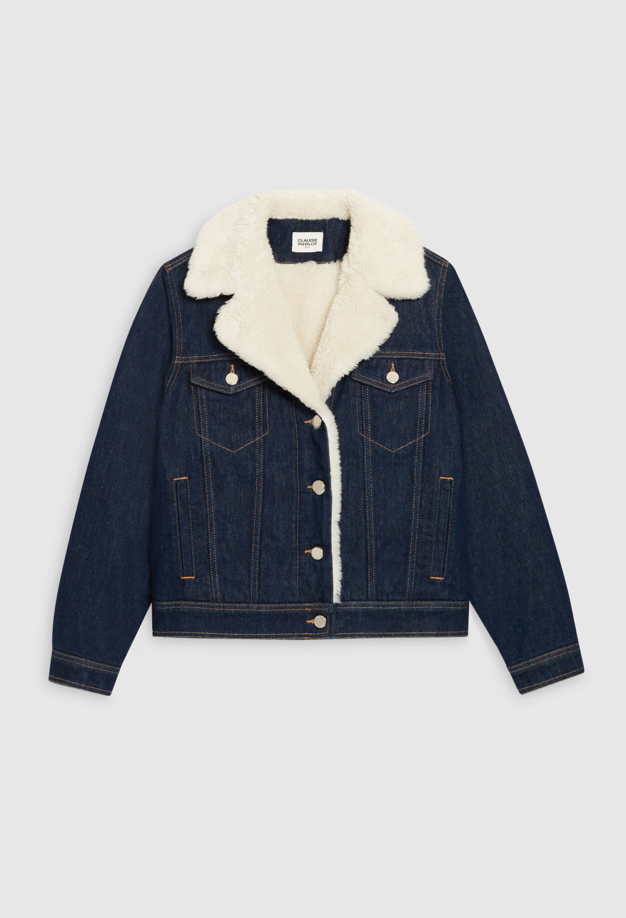 Blouson jean doublé fausse fourrure