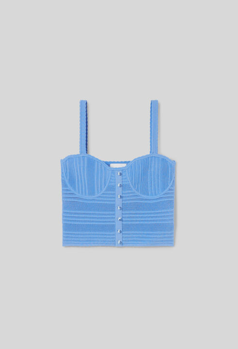 Top maille fine décolleté