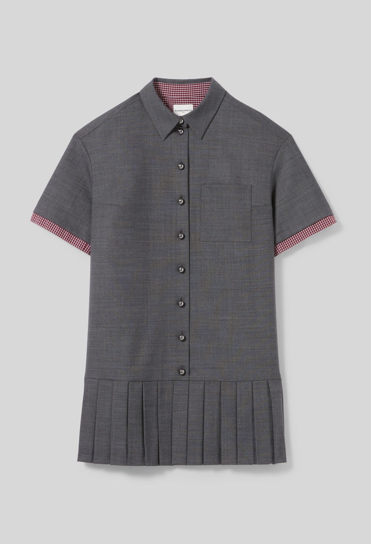 Robe courte plissée
