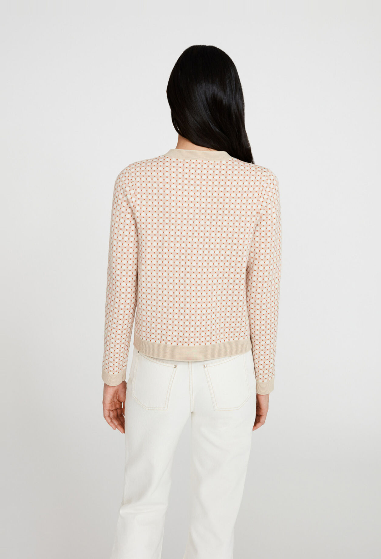 Cardigan maille à motifs
