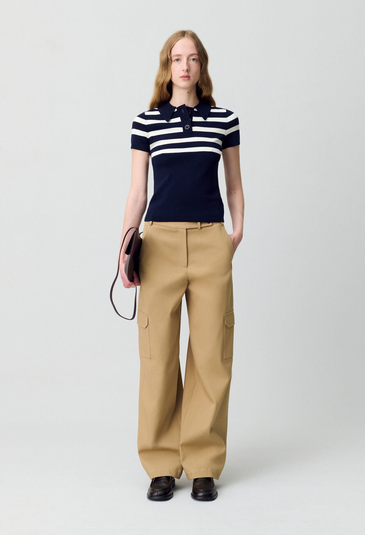 Top polo maille fine