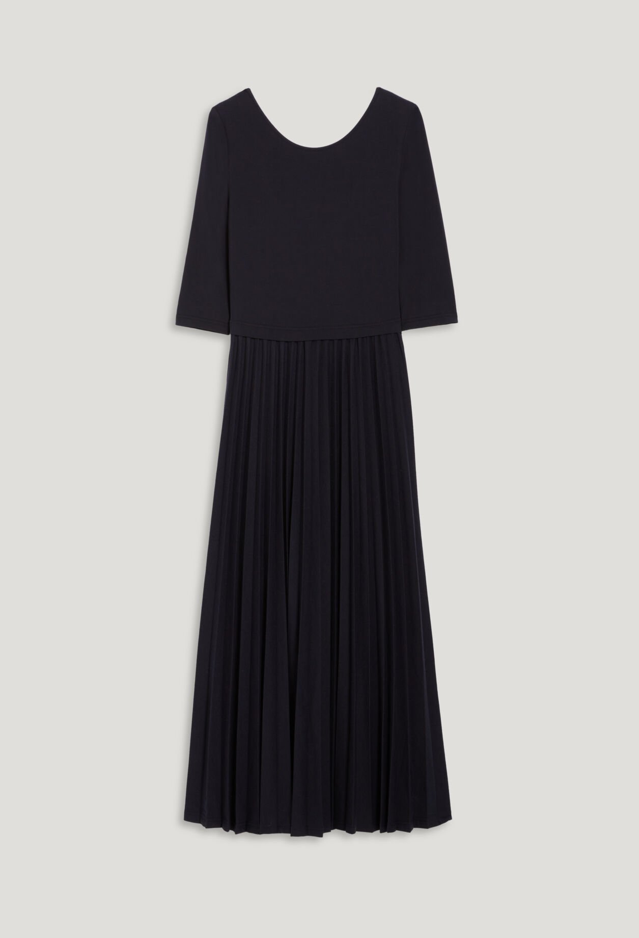 Twist two-tone pleated maxi dress