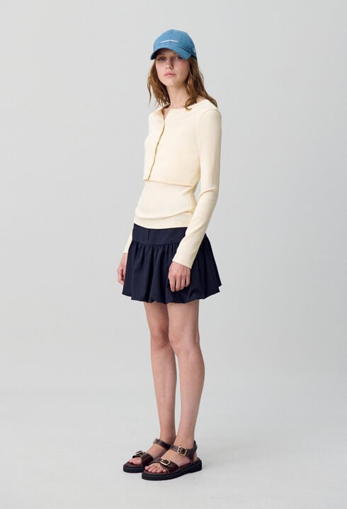 Cotton Cardigan T-Shirt Set