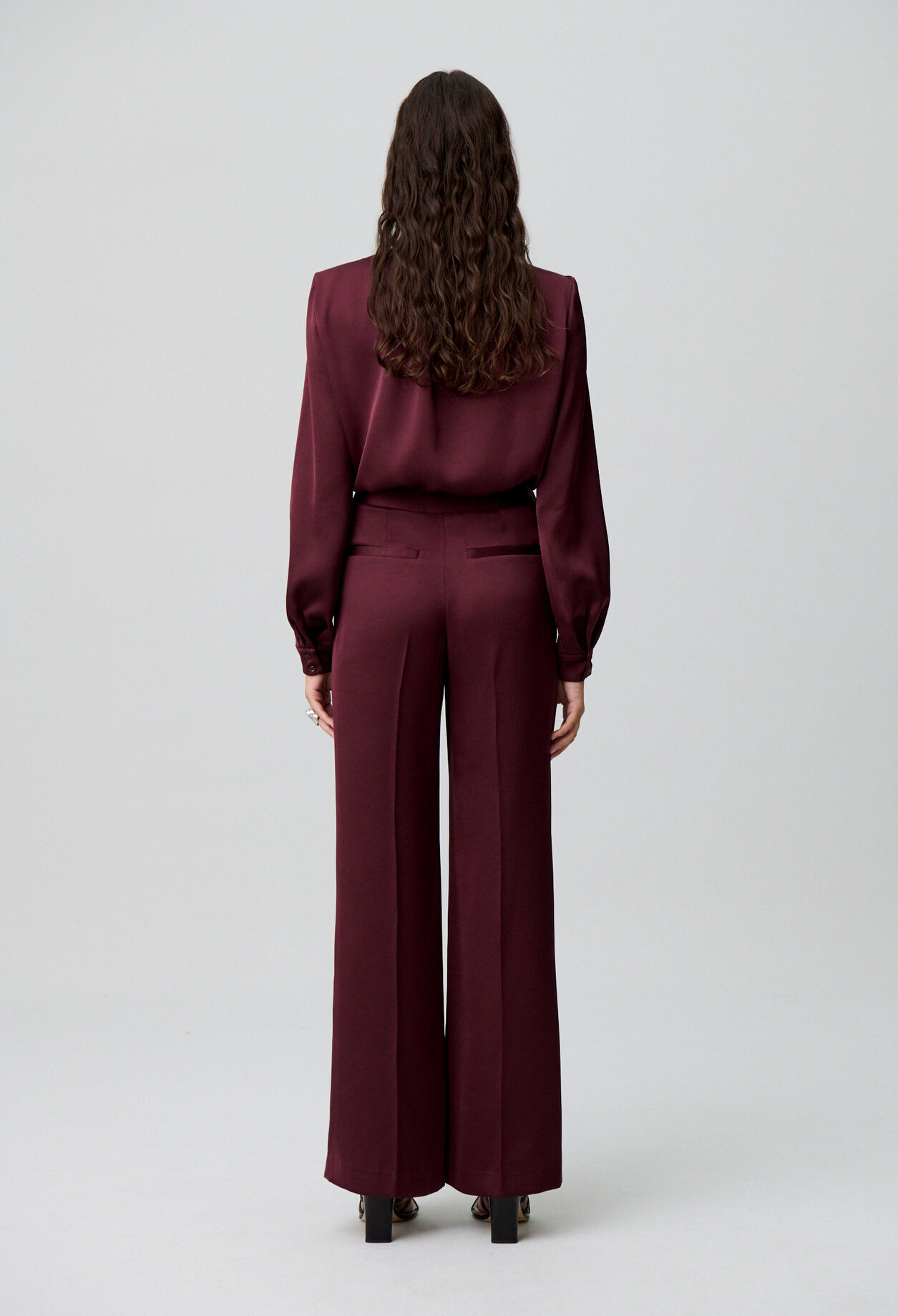 Flowy satin trousers
