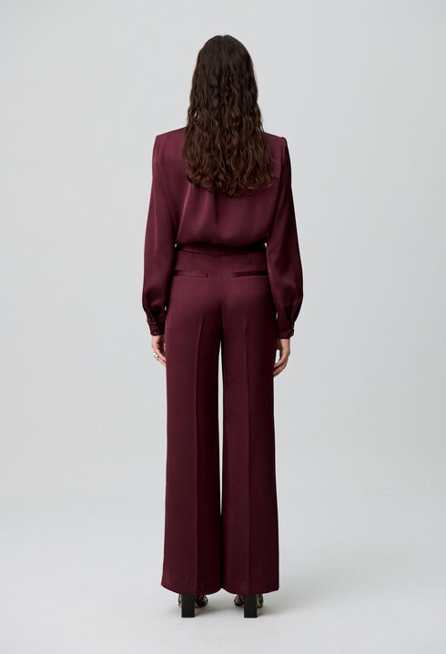 Flowy satin trousers