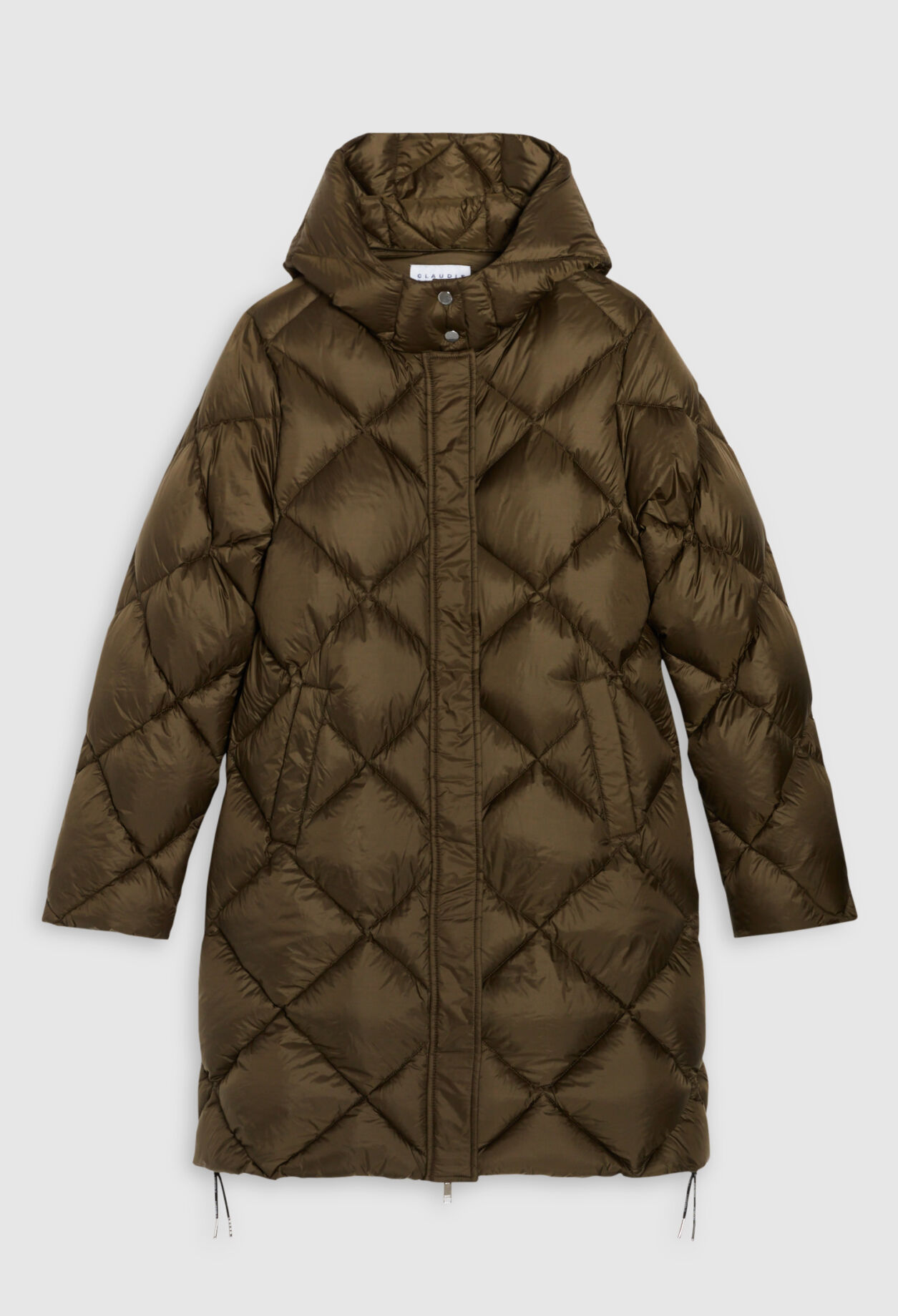 Long jacket made from recycled polyester