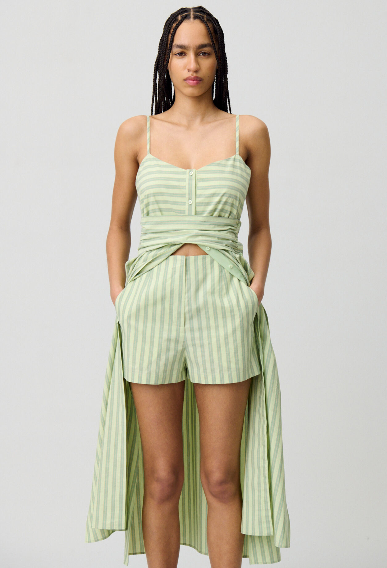 Robe longue à bretelles