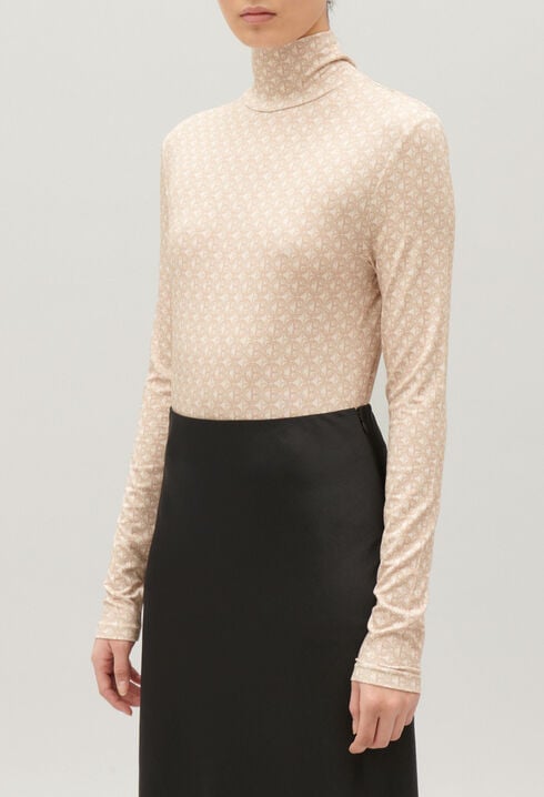 Sous pull imprimé CP beige