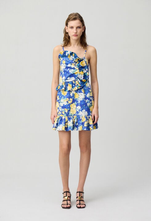 Robe courte volantée