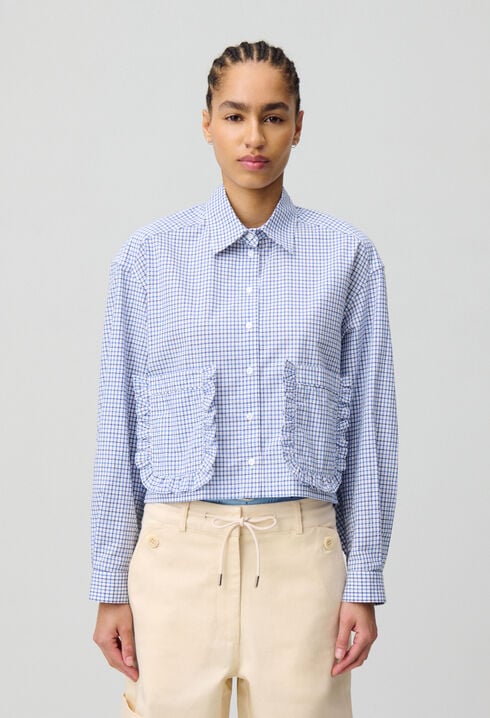 Chemise carreaux poches